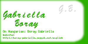 gabriella boray business card